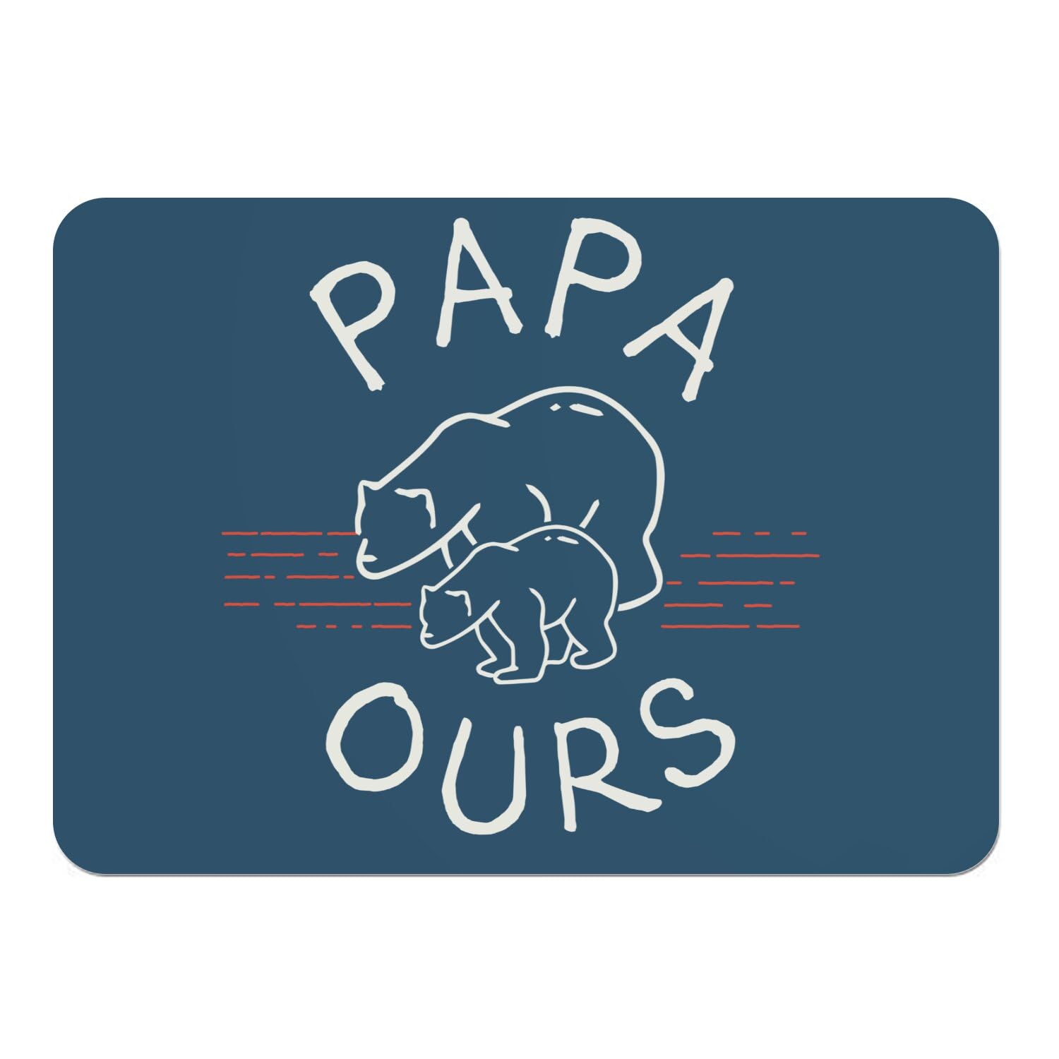 Dessous en liège bleu papa ours mignon animal pour réchauffer l'ambiance