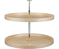 Vista 2 de Lazy Daisy Banded Wood Full-Circle 2-Shelf Lazy Susans para gabinetes de esquina
