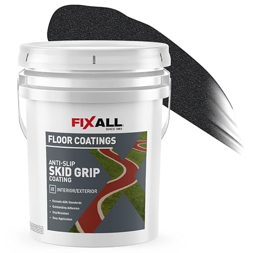 FIXALL Skid Grip Anti-Slip Coating, 5 Gallons, Jet, Exceeds ADA Standa