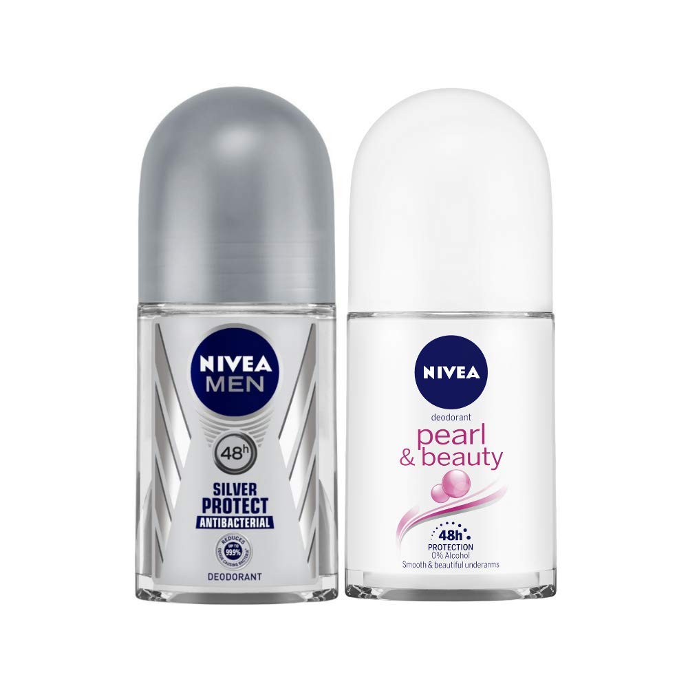 Nivea Deodorant Roll On, Silver Protect for Men, 50ml And Deodorant Roll On, Pearl & Beauty for Unisex, 50ml-picture-41