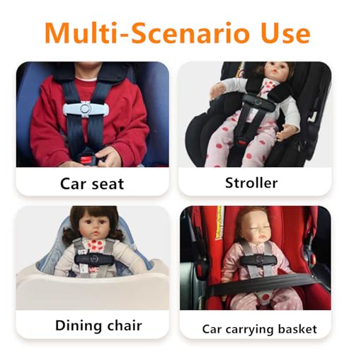 Image of Universal Child Car Seat Chest Harness Clip Buckle Guard Safer Belt Mat Set