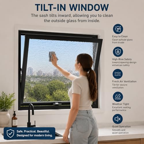 Fenêtre rotative 360° aluminium blanc 80x50 double vitrage