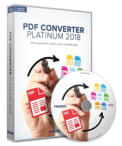 PDF Converter Platinum 2018|kinderleicht per Drag and Drop|incl. Stapelverarbeitung|zeitlich unbegrenzt|Für Windows 10/8.1/8/7|Disc|Disc