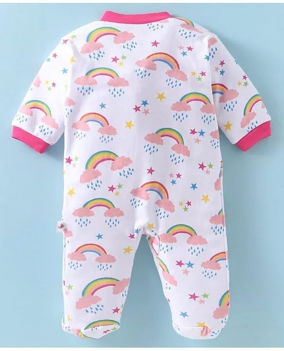 Image of New Born Baby 100% Cotton Rompers for Sleepsuits Jumpsuit Night Suits for Baby Boys & Girls |Onesies| Infant Clothes Pack of 3