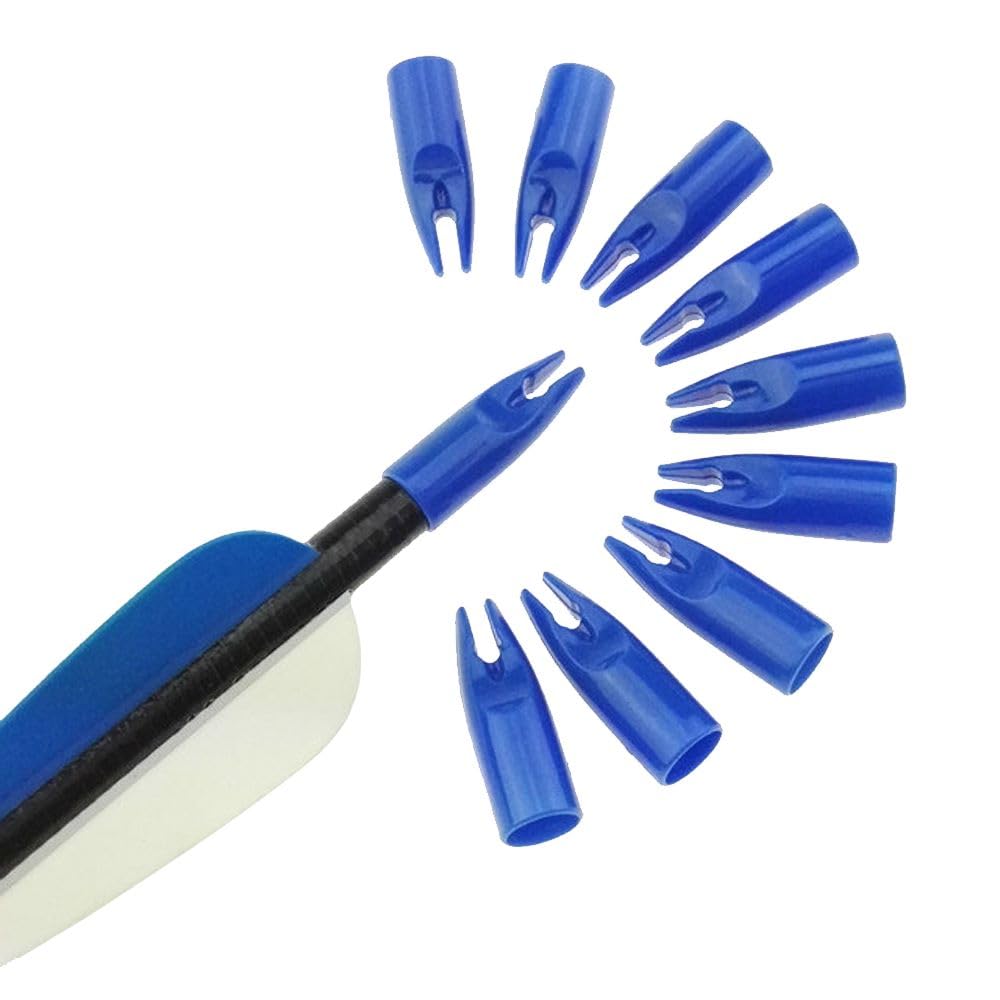 60 Pcs Flèches de Tir à l'arc Nock Chasse Cible Practice Queues de Flèches de Remplacement pour ID 8 mm Shaft Plastic Cams pour DIY