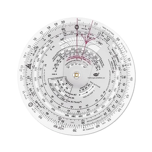 CYA E6B-R 6 Diameter Circular Flight Computer Upgrade Aviation Pilot Flight Computer Calculator Standard Flying Training Student Use with IFR VFR Sectional Charts