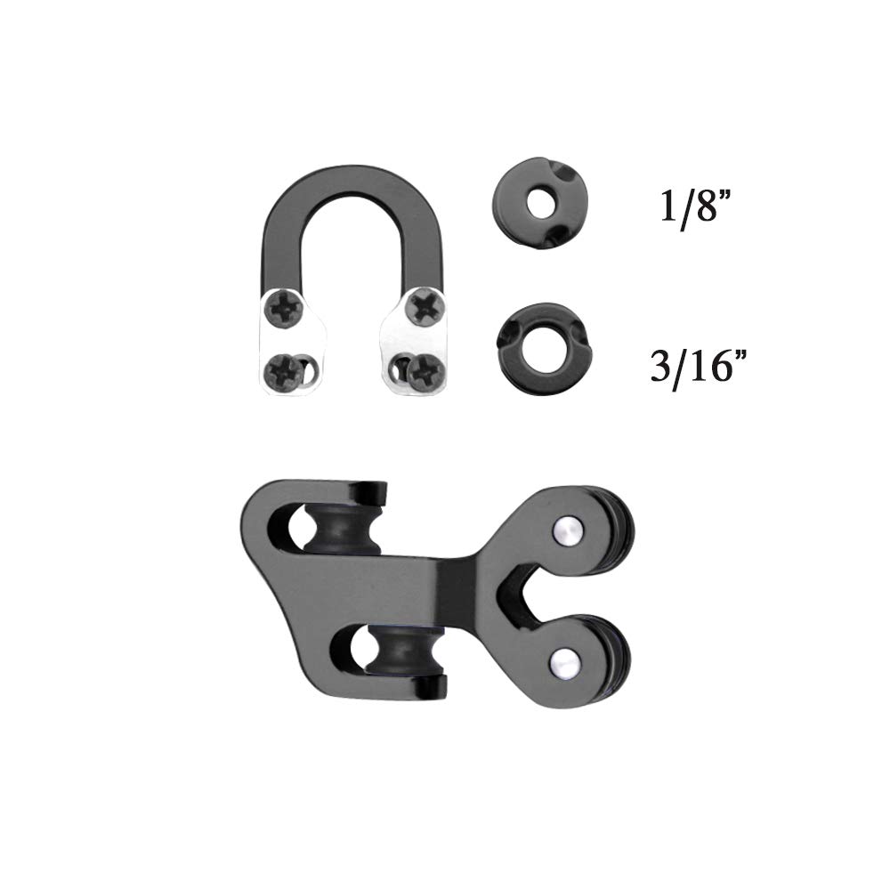 ZSHJGCompound Bow Accessories Kit Bowstring Cable Slide D Loop and Peep Sight 1/8" 3/16" Hole Size Bow Accessories Set