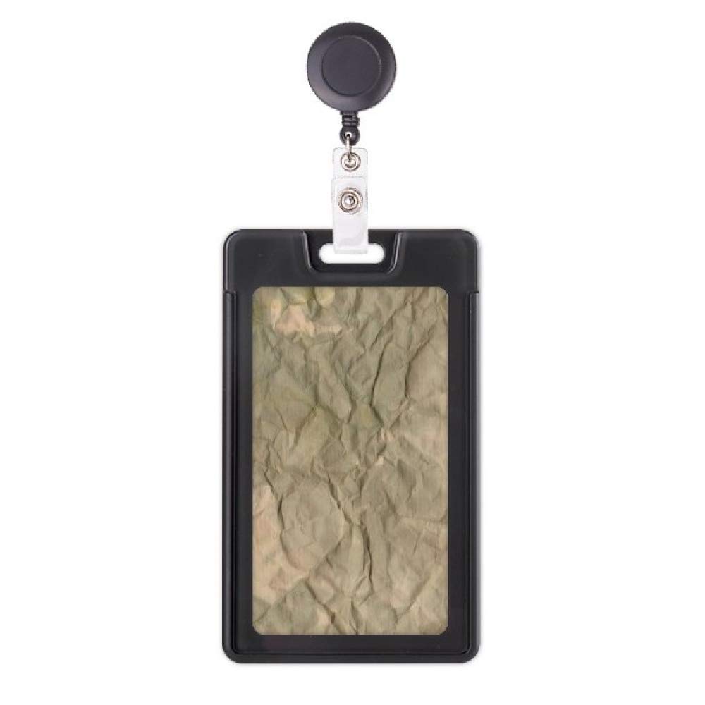 Porte-badge rétractable anti-perte texture papier plié ondulé