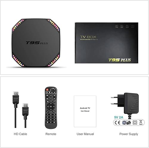 Miniatura 8 de T95 Plus Rockchip RK3566 Android 11.0 Smart TV Box 4 GB 32 GB Set top TV Box 2.4 G y 5 GHz Dual WiFi Support 1000 M 4K H.265 Media Player con