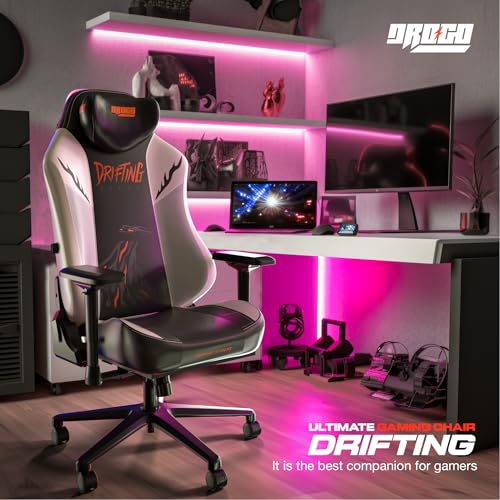 DROGO Drift Ergonomic Gaming Chair with Premium Leatherette, 4D Armrest, Recline | Multifunctional Computer Home Office Chair with Magnetic Memory... - Image 4