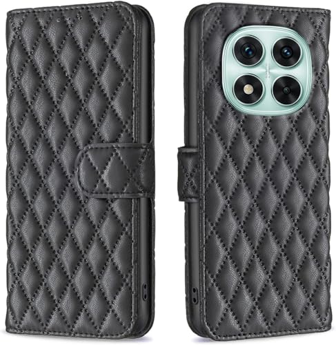 Image of ClickCase for Redmi Note 15 Pro 5G Puffer Bubbly Soft Faux Leather Back Case Magnetic Wallet Flip Cover for Redmi Note 15 Pro 5G (Black)