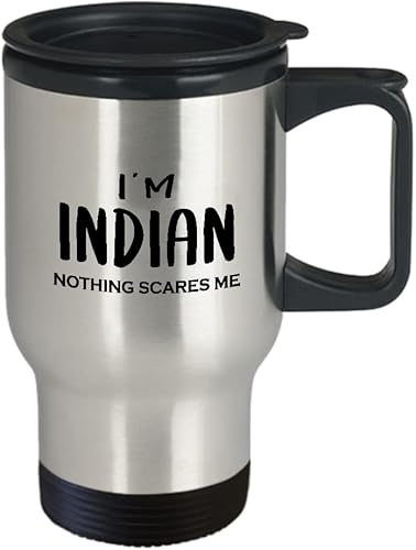 Miniatura 2 de Im Indian Travel Mug Insulated Coffee Tumbler - India Pride National Heritage Nationality Human Race Indian Roots Funny Cute Gag Gifts Idea -