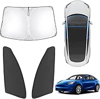 Vista 16 de Karltys 3 piezas de parasol para parabrisas para Hyundai Tucson 2022-2025 2026, cubierta de parasol para ventana delantera y lateral con ajuste