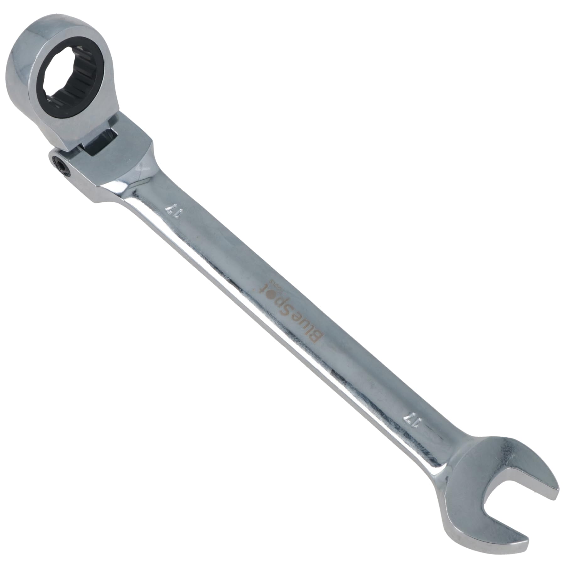 B&Q -  17mm Metric Flexible Flexi Head Ratchet Combination Spanner Wrench 72 Teeth