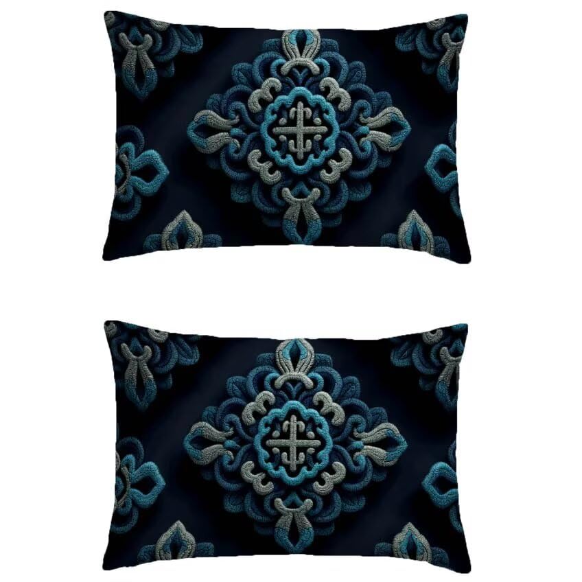 Taie oreiller mandala pour décoration maison et détente au patio
