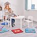 Produktbild LibertyHouseToys Children's Plastic Table and Chairs Set aus Tisch und Zwei Stühlen aus Kunststoff, Plastik, weiß, H x 43.5cm W x 51cm D