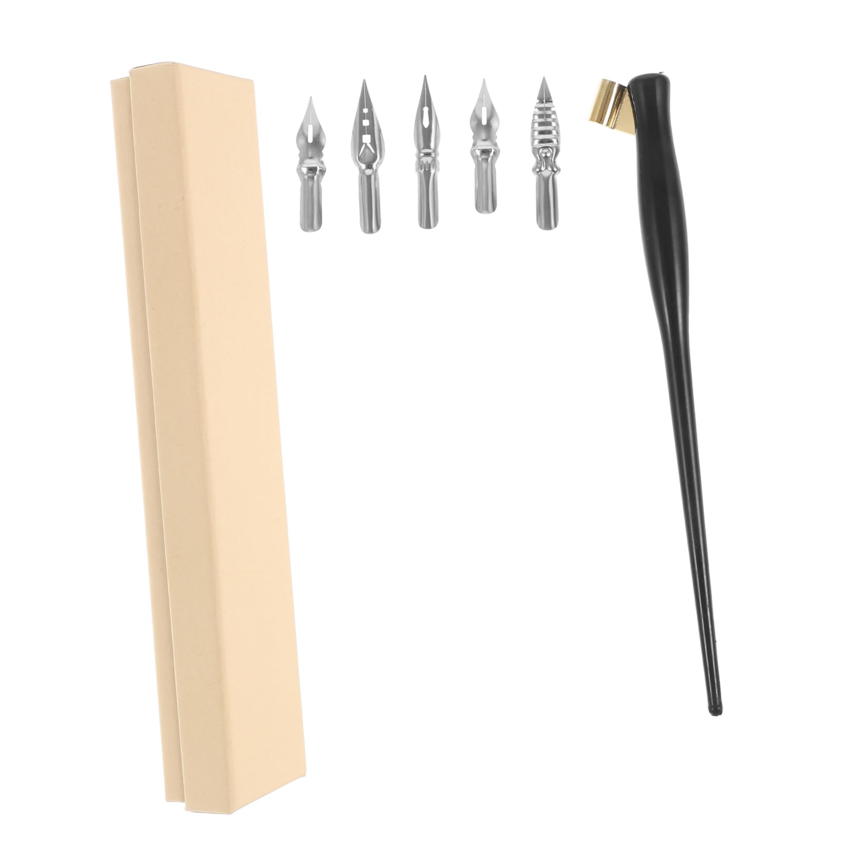 STOBOK 5 Sätze Schräger Kalligraphiestift Stilvoll Stifte feine Spitze verdrehte kalligraphie-stifte kalligraphie stifte handgefertigter Kalligraphiestift Kalligraphie-Tauchstift Metall