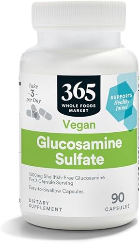 365 by Whole Foods Market, Sulfato de glucosamina de 1500 mg, 90 cápsulas vegetales