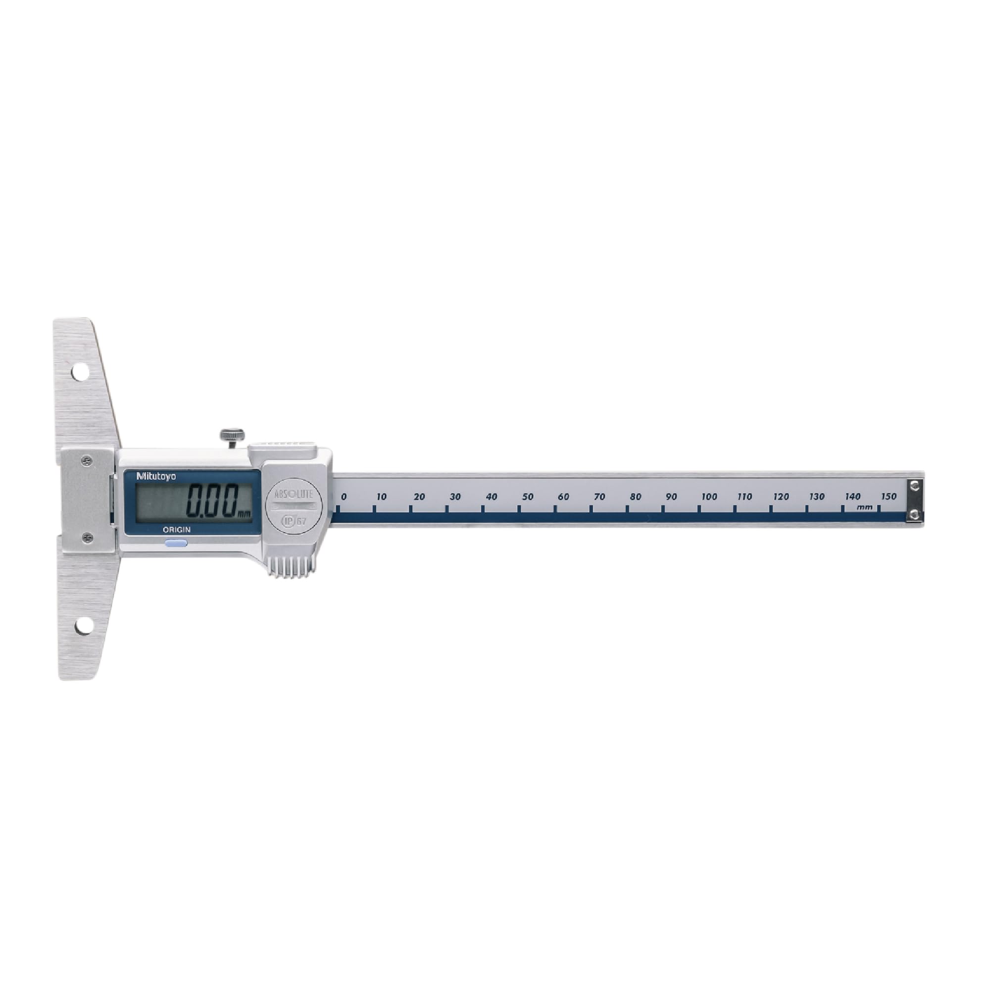 Mitutoyo Digital ABS Tiefenmessschieber IP67, 0-150 mm | 0,01 mm, Tiefenmessung, Datenausgang, IP67