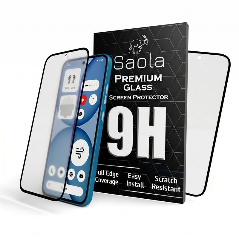 Image of Saola HD Matte Tempered Glass With 18H Hardness For Nothing Phone 4a (PACK OF 1) with Hassle-less Installation Kit. Full screen Coverage. 6.78 inch