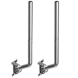 Universal Adjustable TV Antenna Pole Mount with J-Pipe Stainless Steel Mast – Heavy Duty 24