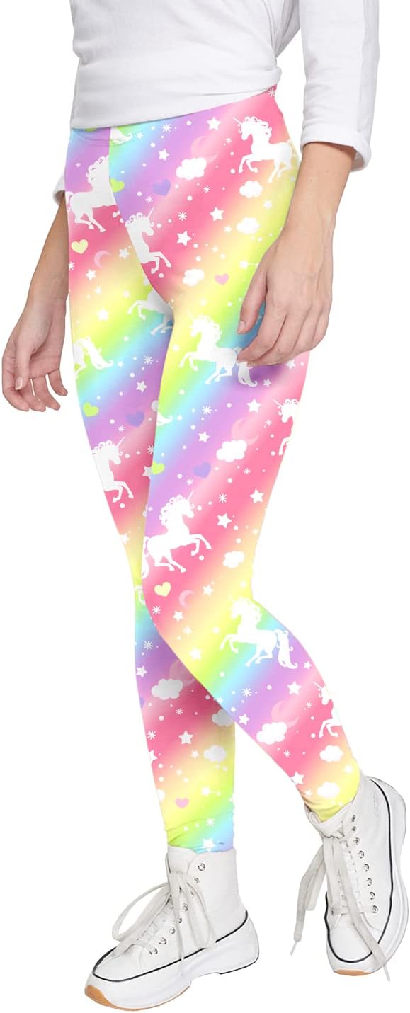 Girls Prints Leggings Casual Yoga Pants Tights Trousers for Kids in 4t to 13 Years