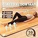 Heated Floor Rug, Heated Floor Carpet, Electric Heated Mat with Adjustable Temperature 12 Hour Timer, Radiant Floor Heater, for Yoga/Indoor/Under Desk (20x79 Inch/50x200 cm)