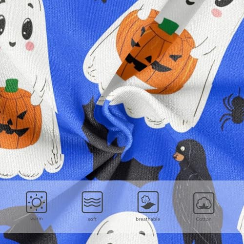 Toddler Underwear Custom 2t Cotton Girl Panties Cute Colorful Briefs Underpants Halloween Cute Cartoon Ghosts Blue3