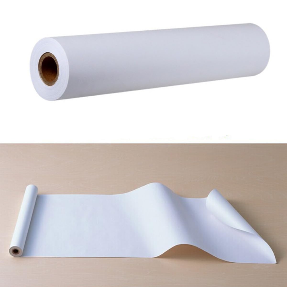 ADOCARN Rouleau de Papier à Dessin Blanc 45cm X 25m Résistant Jaunissement Pratique pour Peinture Acrylique et Activités Créatives Garçon et Filles