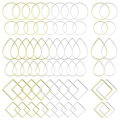 192PCS;Teardrop,Square,Round;Gold,Silver