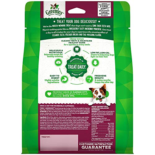 GREENIES Weight Management Regular Natural Dog Dental Care Chews Weight Control Dog Treats, 12 oz. Pack (12 Treats)