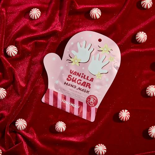 TONYMOLY Vanilla Sugar Hand Mask – Hydrating Glove Treatment with Nourishing Essence for Soft, Smooth Hands – Touchscreen-Friendly, 20-Minute Moisturizing Spa Mask & Self-Care Gift
