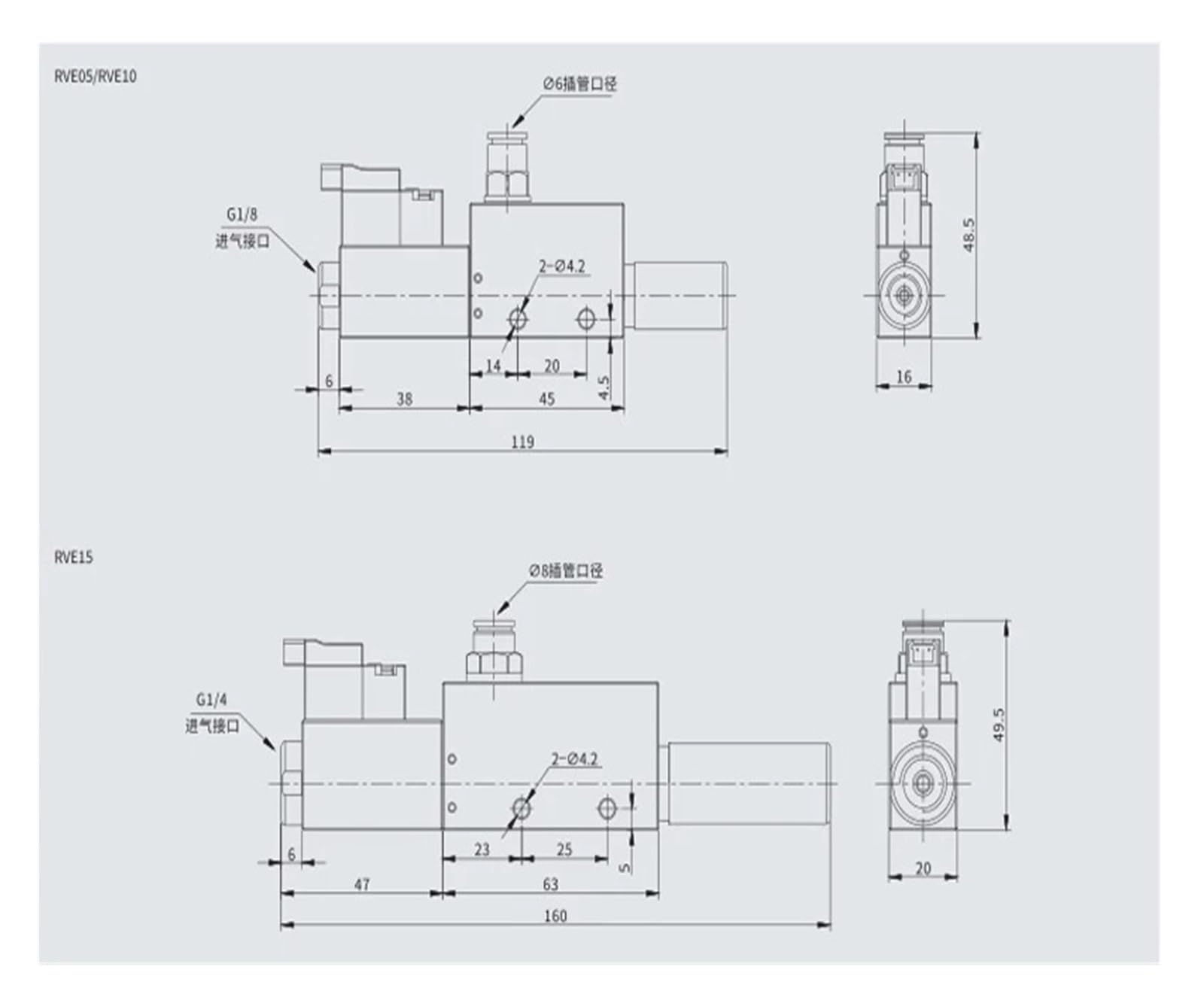 Interruptor de detección de daños en la válvula solenoide del Control de la Correa de succión Grande del generador de vacío Integrado RVE10-HS RVZ15-HS RVE15-HSCK(RVZ10-HS)
