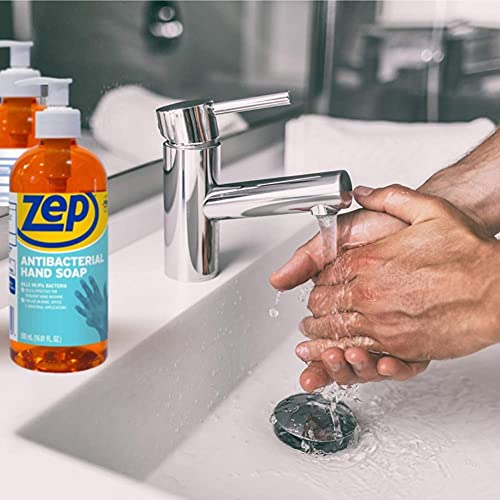 Image of Zep Industrial Antibacterial Hand Soap - 16.9 oz (Case of 12) R46101- Mild Formula, Removes Dirt and Soils From Hands