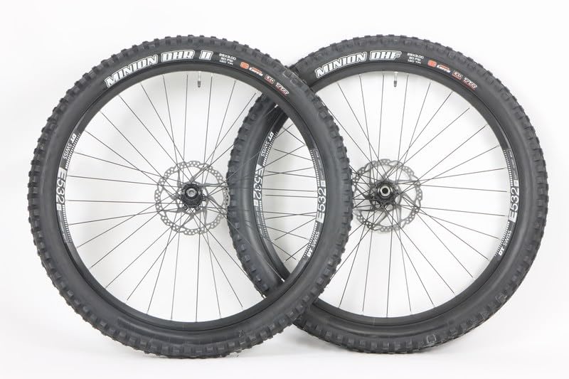 29 Inch DTS E532 / Shim Deore XT Hubs Thru Axle Boost Wheel Set 148mm x 110mm Thru Axke Minion DHR DHF ll 29 x 3.0 Tire and Tubes 180mm Rotors Package