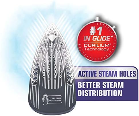 T-fal, Blue Steam, Ceramic Flat Iron, Scratch Resistant, Anti-Drip and Auto-Off System, 1700 Watt, 1700-Watt