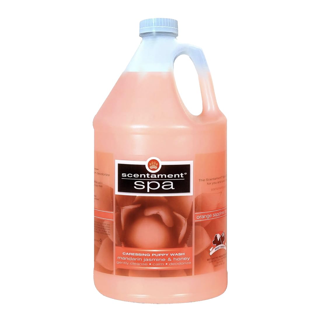 Best Shot Scentament Spa Caressing Puppy Wash, Mandarin Jasmine Honey, 1 Gallon