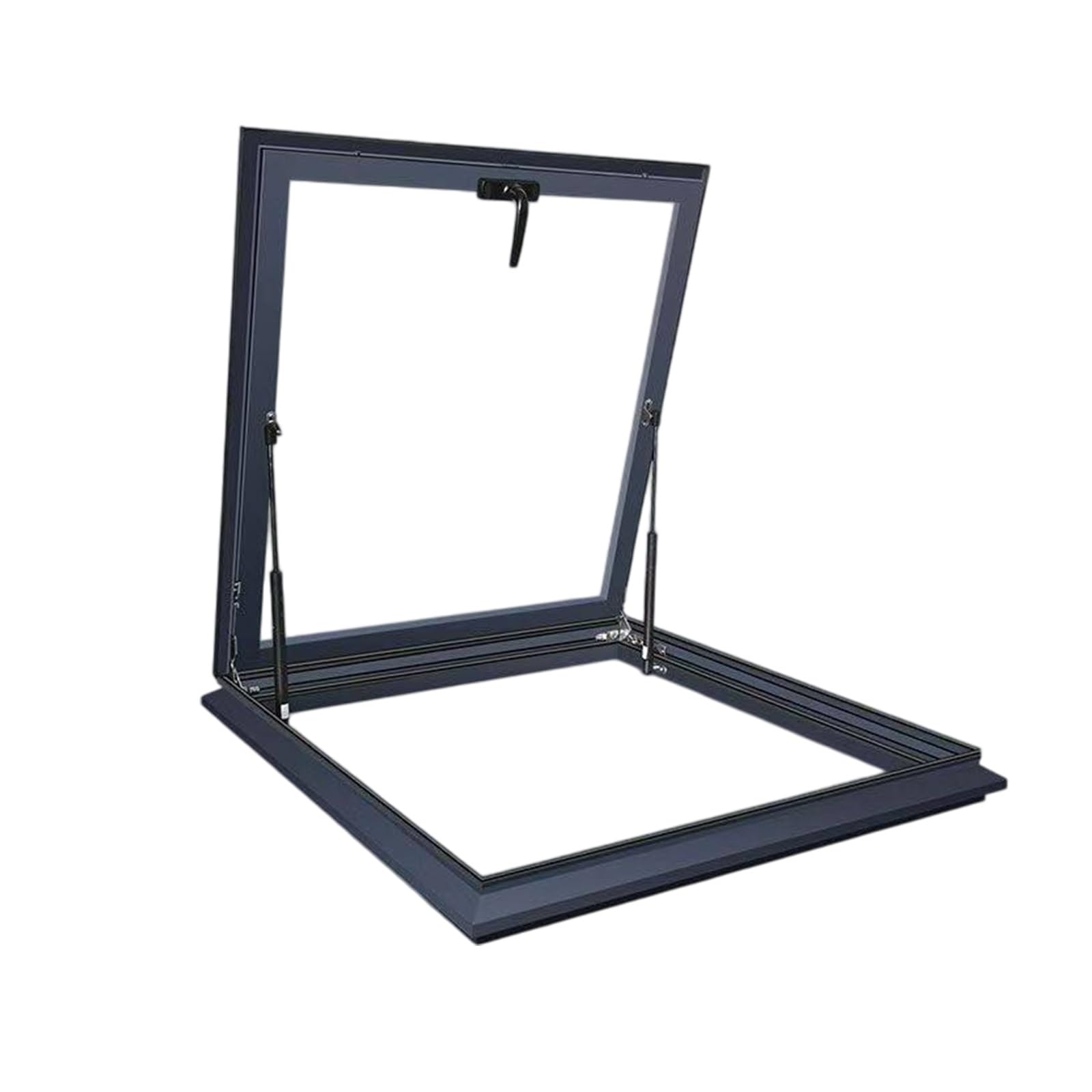 ZCFLWR Skylights and roof windows, Generic Roof Skylight, Basement roof access hatch with glazing, for rooftops, attics, basements (LxW 70x60cm/27.6x23.6in)
