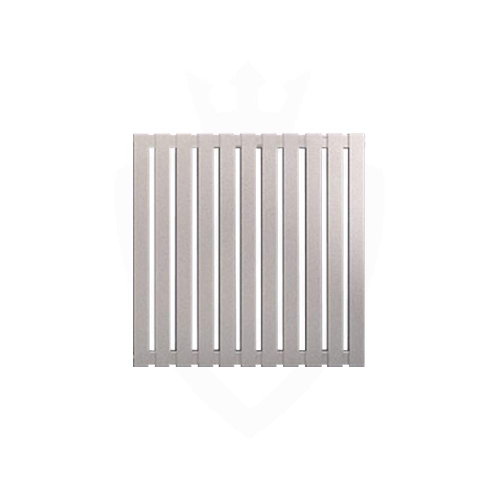 Carisa"Sarp" 590mm(w) x 600mm(h) Horizontal Brushed Stainless Steel Radiator - (1602 BTUs)
