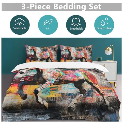 Housse de couette ado zippée anti-glissement avec taies - 6
