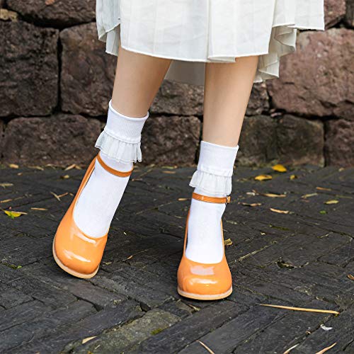 SEMOHOLLI Women Ankle Socks, Women Lace Ruffle Frilly Ankle Socks Fashion Ladies Girl Princess4
