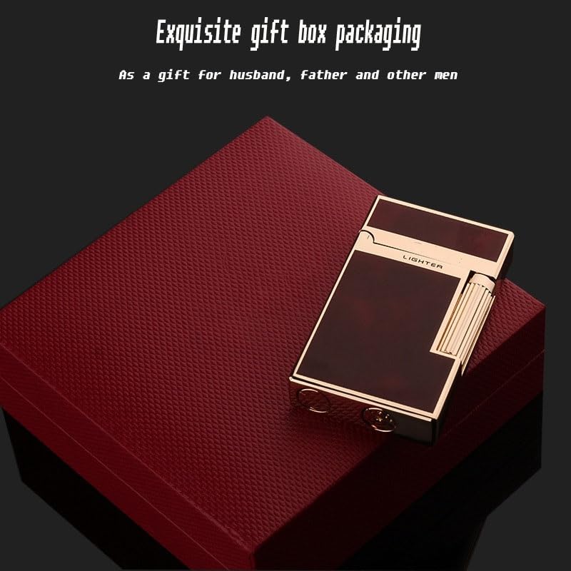 Encendedor retro flip recargable de butano rojo miniatura 5