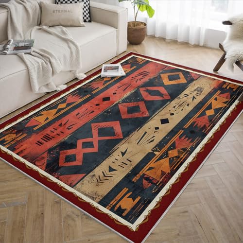 Tapis de collection vintage style bohème au design vieilli