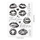 GLOBLELAND Sexy Lippen Transparenter Stempel Für Valentinstag Liebestext Silikon Transparente Stempel Prägeschablonen Vorlage Für DIY Scrapbooking Karten Herstellung von Fotoalben Dekorativ