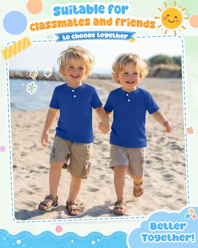 Image of Toddler Boys Cotton Henley T Shirts
