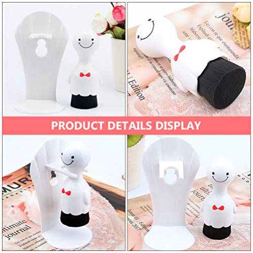 Lurrose Forma Boneca Esfoliante Facial Escova de Limpeza Rosto Escova de Lavagem de Fibra de Carvão