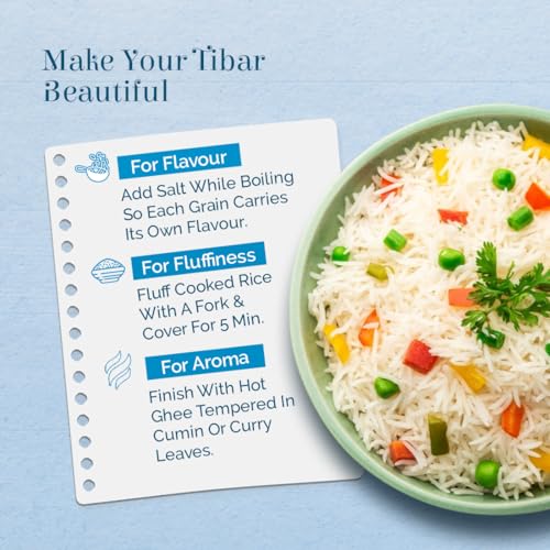 Image of Zeeba Tibar Basmati Rice 10 Kg, For Daily Home Cooking (Cooked length upto 18mm*)