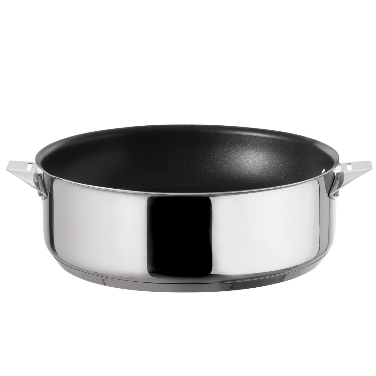 Cuisinox - Eclipse - patelnia 28 cm z powłoką ceramiczną z pokrywką - Dno zamknięte - Kompatybilny ze wszystkimi kuchenkami, w tym indukcyjnymi - Stal nierdzewna 18/10 - Wykończenie lustrzane