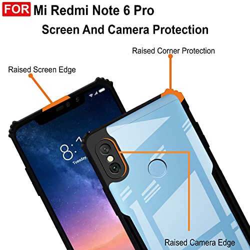 Image of Zapcase Back Case Cover for Mi Redmi Note 6 Pro | Compatible for Mi Redmi Note 6 Pro Back Case Cover | Clear Case with Camera Protection | (TPU + PC | Matte Black)