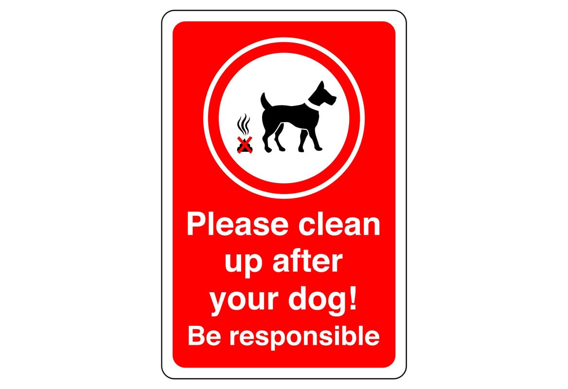 Safety First Display Ltd White/Black Please Clean Up After Your Dog